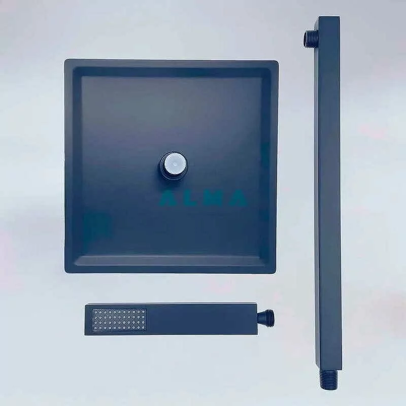 Душевой комплект ALMAes Leine TVZ-0810 черный матовый