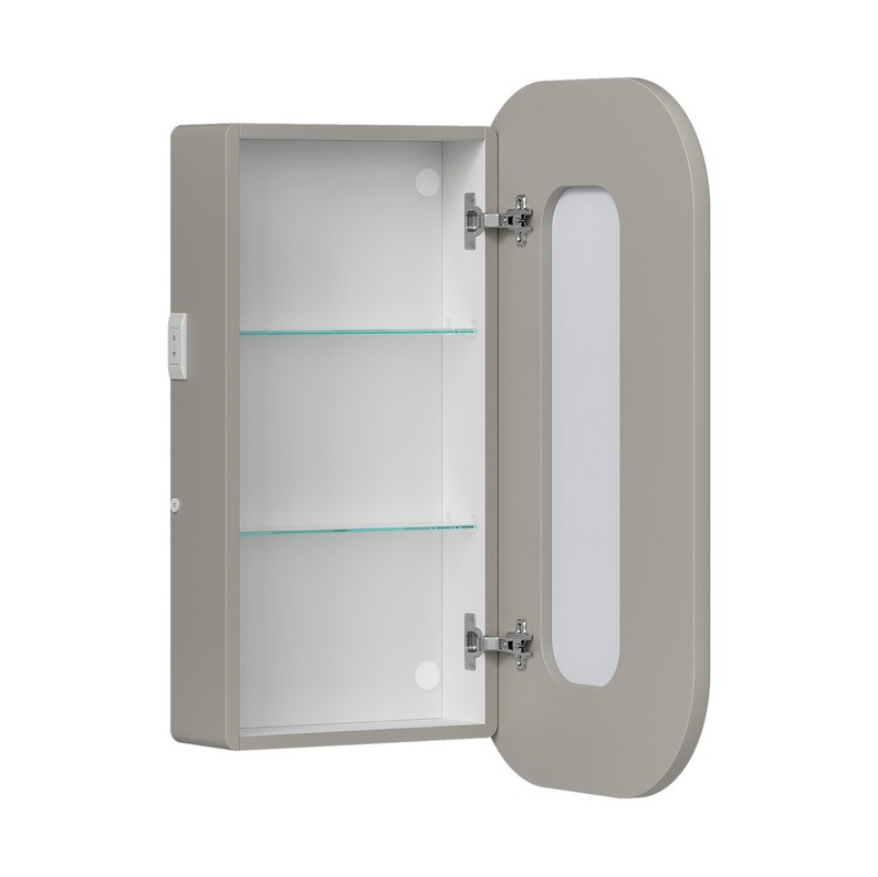 Зеркало-шкаф EQUIL Desert 45 с подсветкой, универсальный R/L, амарок