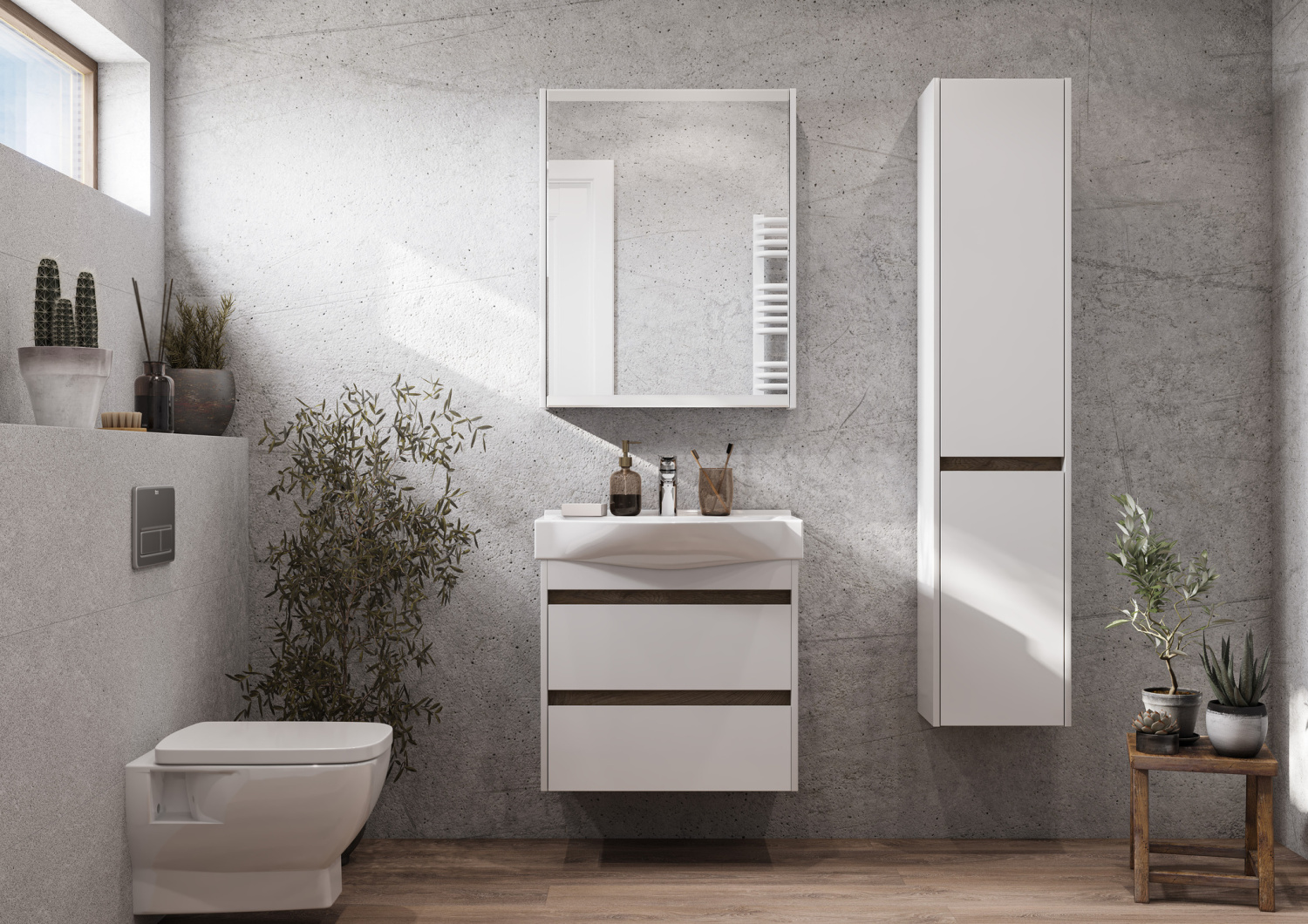 Пенал подвесной Aquaton Нортон 34 R/L, белый