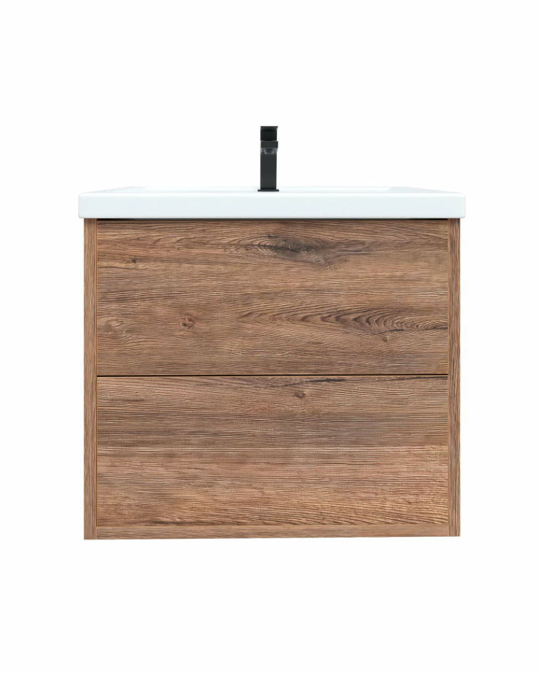 Тумба подвесная SanStar Siva 60 с раковиной Фест 60 Дуб веллингтон табак