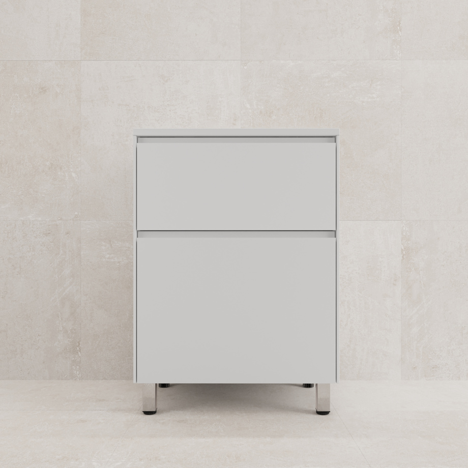 Тумба напольная Style Line Лима 60 с раковиной Line 60, 2 ящика, белый матовый