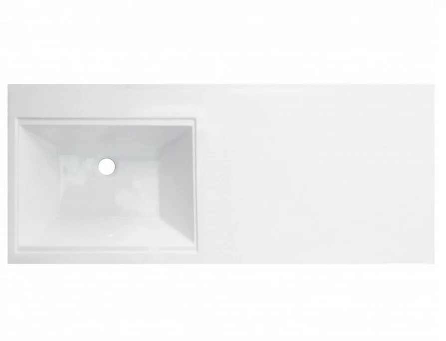 Тумба напольная Style Line Даллас 115 Люкс Plus ПВХ с раковиной Даллас 115 под стиральную машину, левая, белая