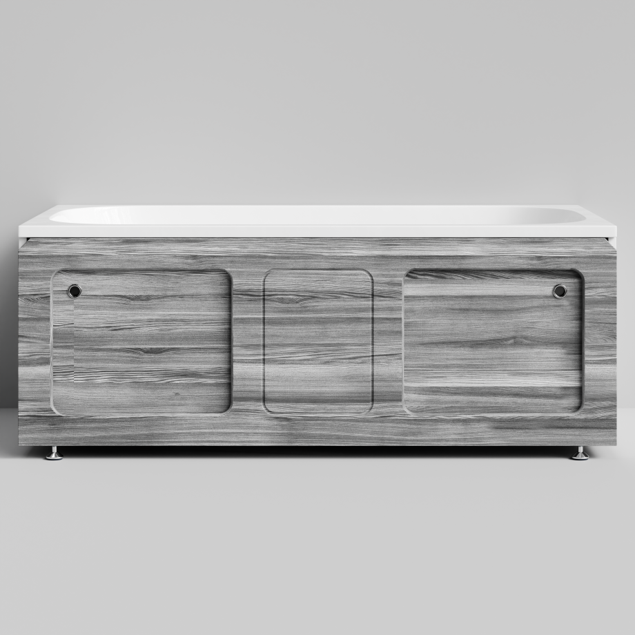 Экран под ванну Vod-ok Хит 150 раздвижной Лиственница структурная контрастно-серая