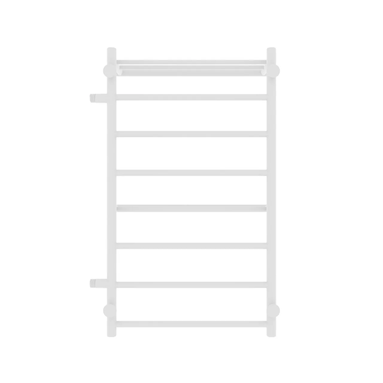 Полотенцесушитель водяной Laris Лавина П9 500х800 R МЦ 500-1, боковой, с полкой, белый матовый