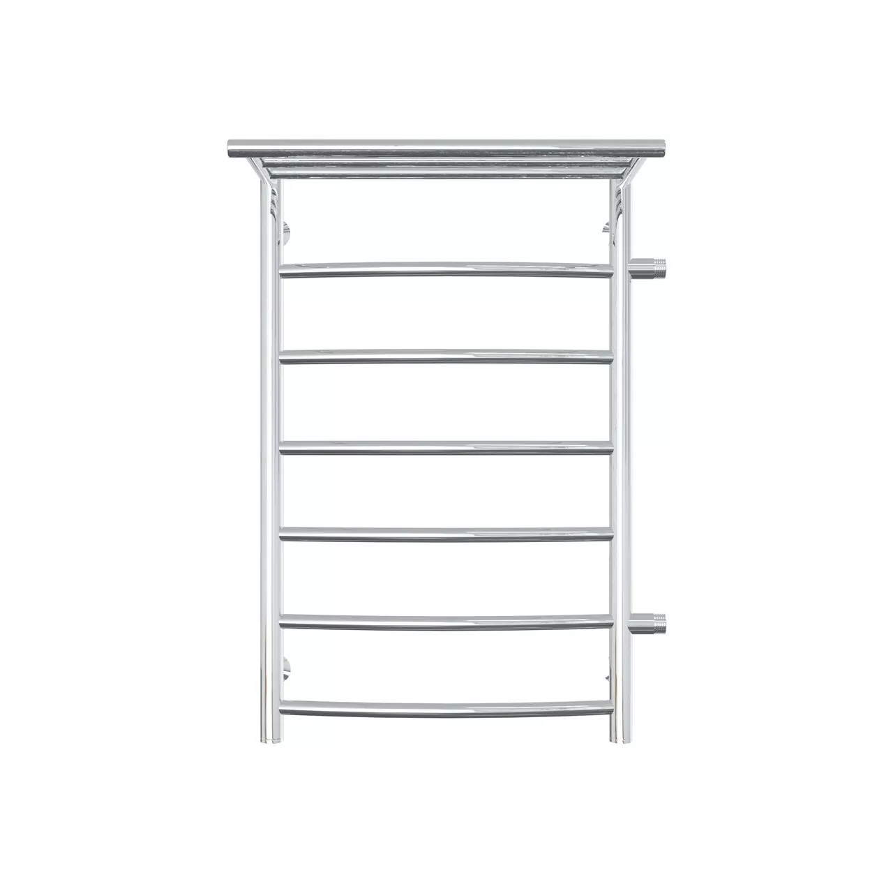 Полотенцесушитель водяной Laris Классик П7 500х800 R МЦ 500-1, боковой, с полкой, хром