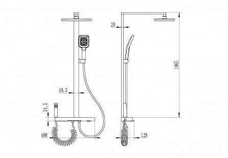 Душевая стойка Cerutti Spa MAURO