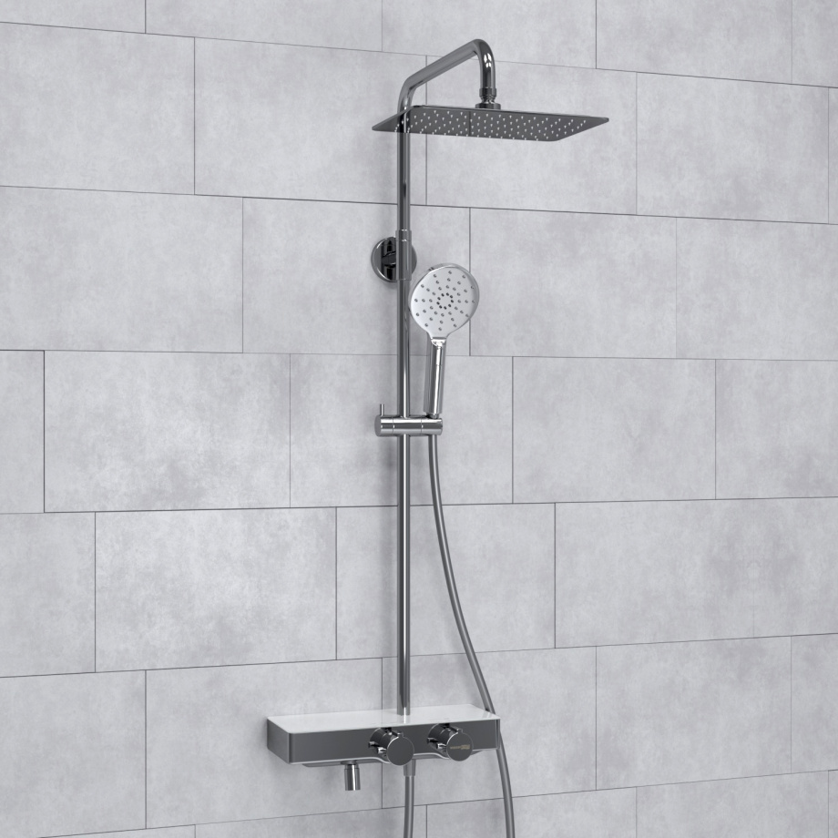 Душевая стойка WasserKraft A113.069.127.CH Thermo хром