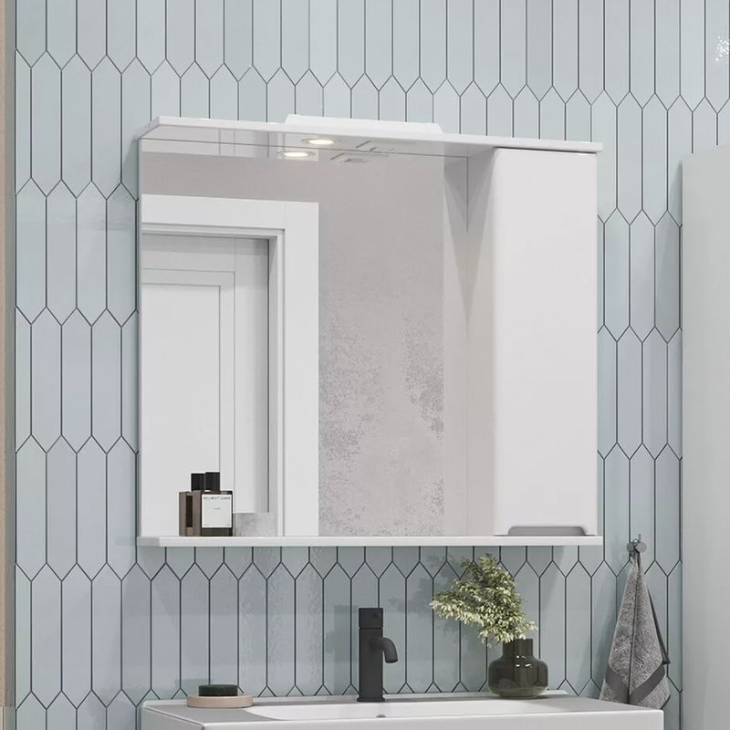 Зеркальный шкаф SanStar Адель/Модена 80 белый