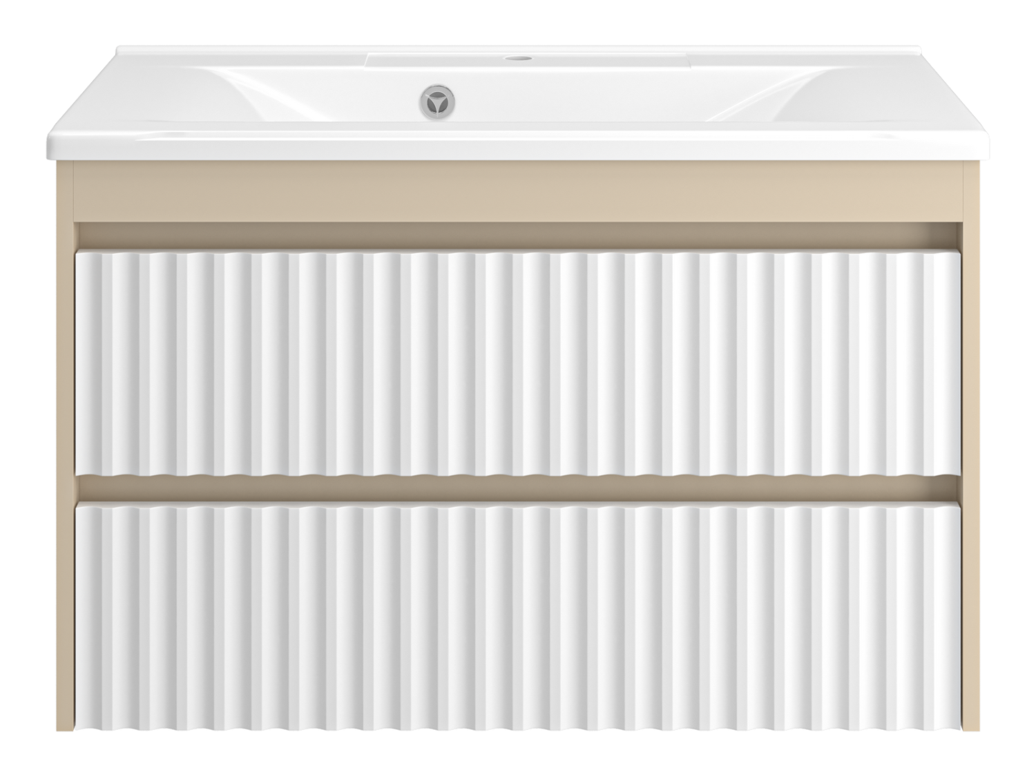 Тумба с раковиной Brevita Balaton 90 подвесная, белый/бежевый