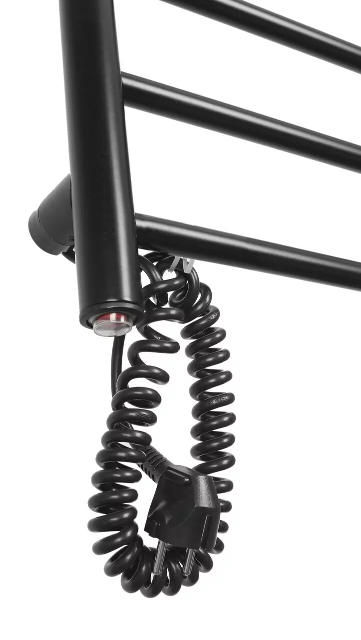 Полотенцесушитель электрический Domoterm Аврора DMT 109-6 40x60 EK L левый, черный матовый