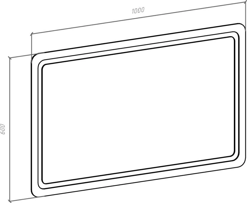 Зеркало Bellezza Альдо 100 свет, белый