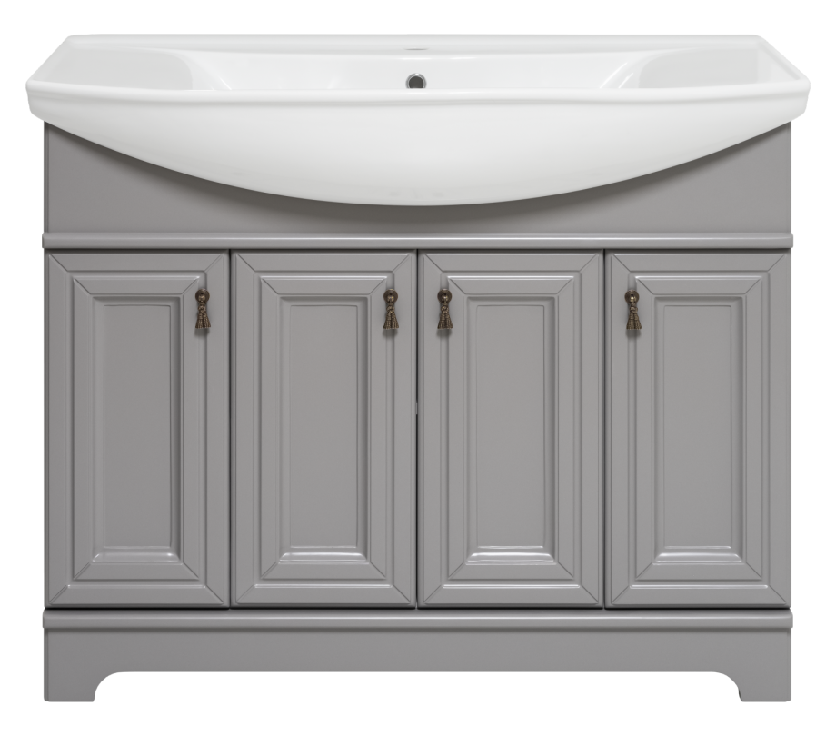 Тумба с раковиной Misty Лувр 105 серый