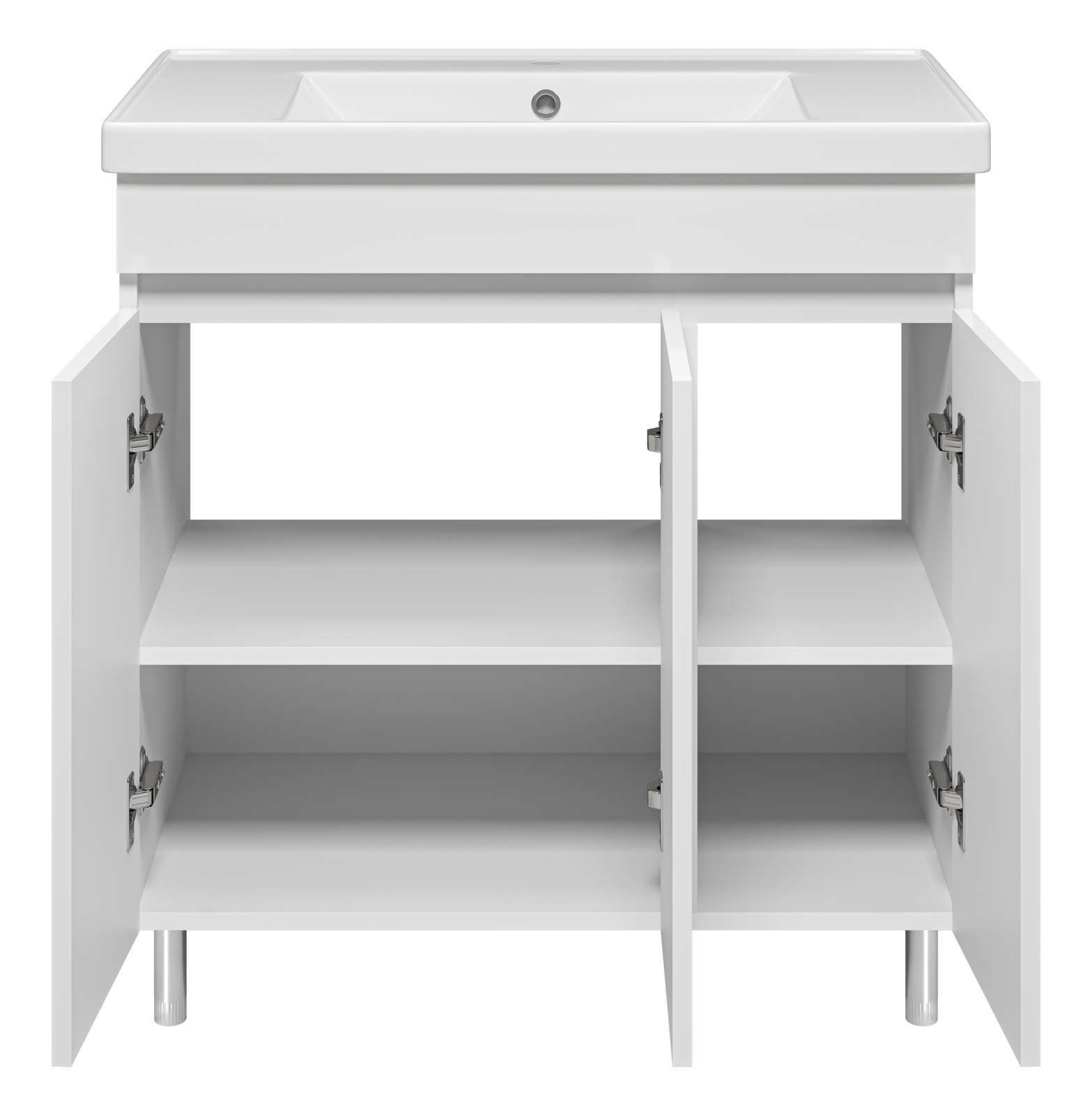 Тумба с раковиной Misty Енисей 80 белый