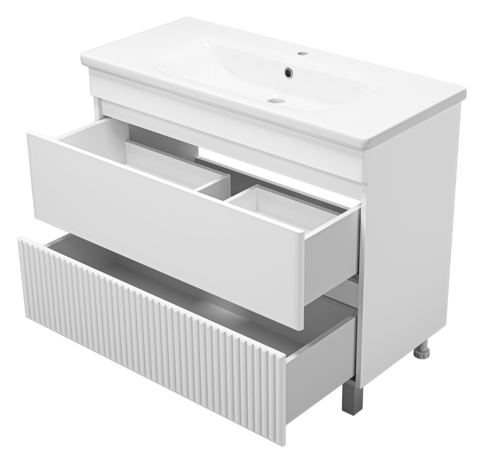 Тумба с раковиной Misty Мира 100 белый