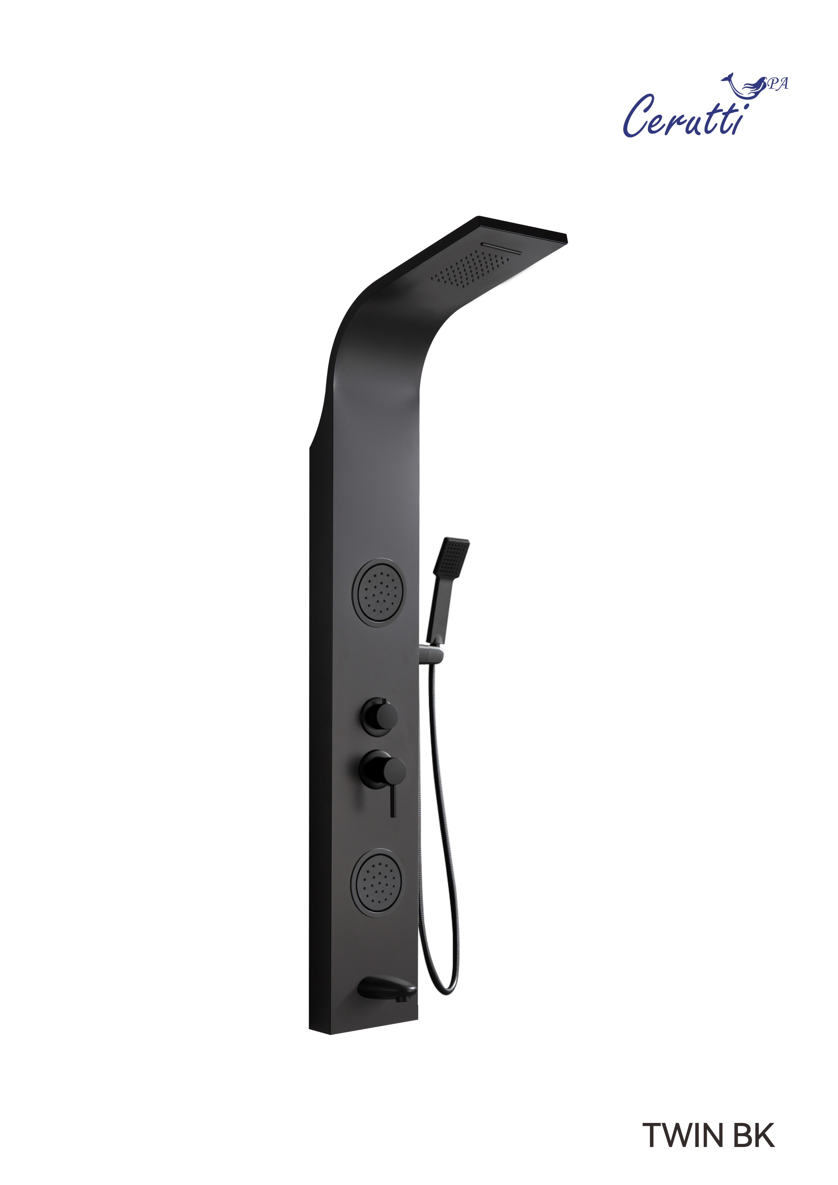 Душевая панель Cerutti Spa TWIN BK CT9984 черный