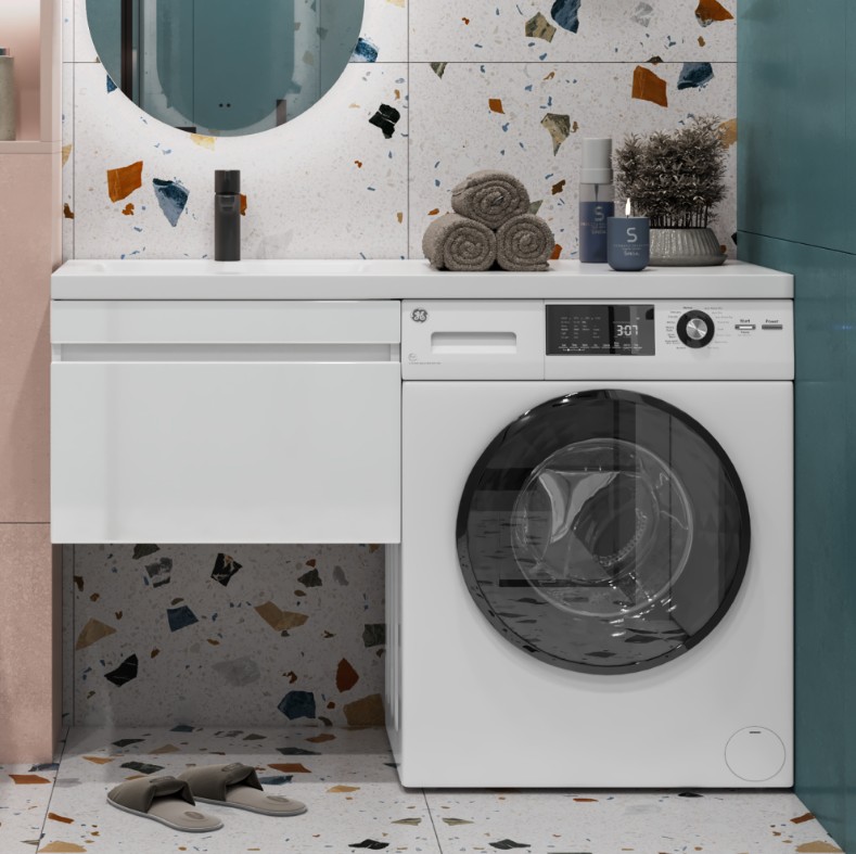 Тумба напольная Vigo Urban 600-0-1, столешница 120 L/R, раковина Kamilla 120, 1 ящик, белый