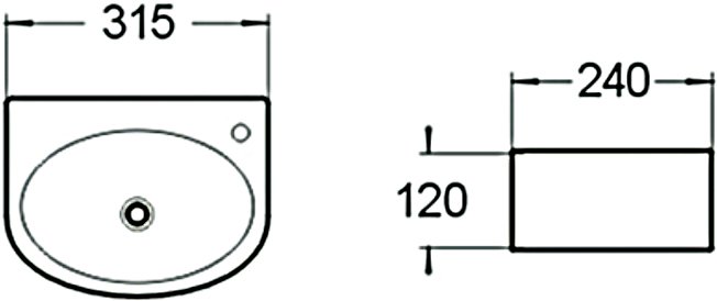 Раковина SantiLine SL-2019 накладная, белая