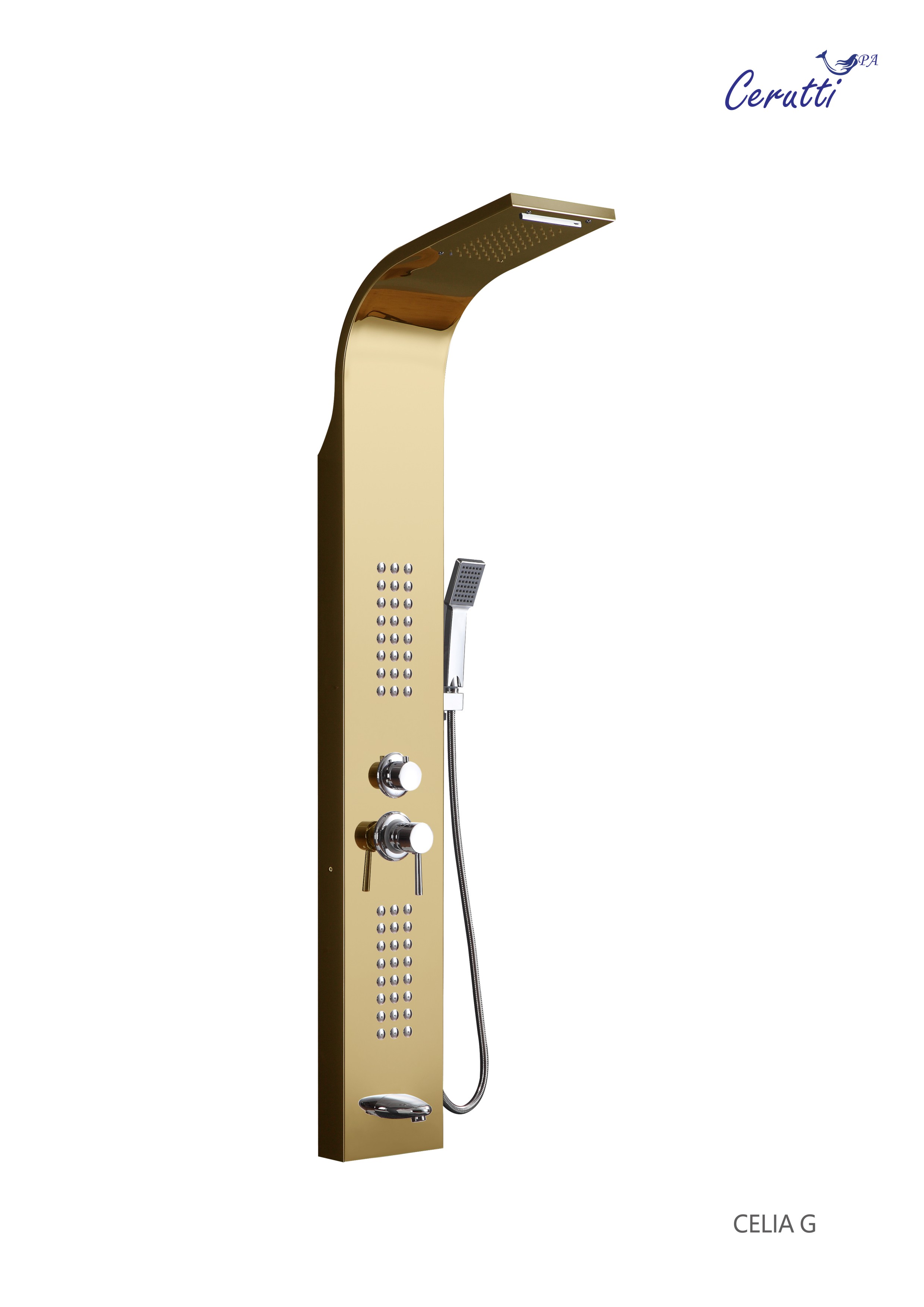 Душевая панель Cerutti Spa CELIA G CT10404 золото