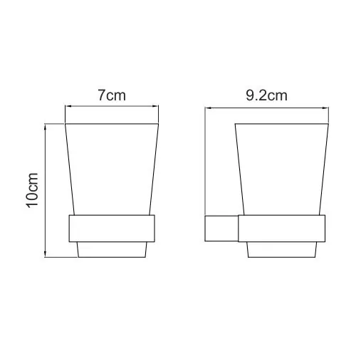 Стакан для щеток WasserKraft Sauer K-7928 глянцевое золото