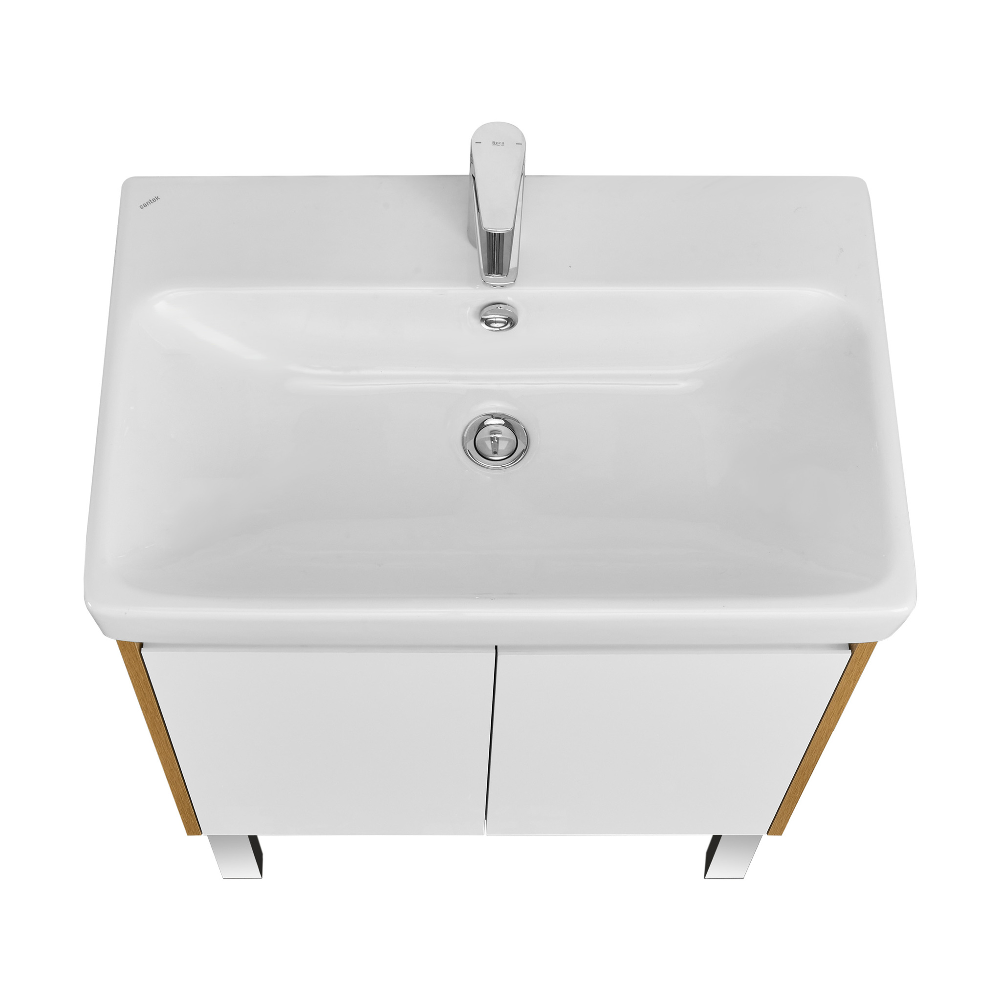 Тумба Aquaton Сканди Doors 70 с раковиной Адриана 70, 2 ящика, подвесная, белый, дуб рустикальный