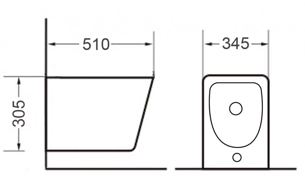 Биде Timo Soli TK-304 подвесное, белый