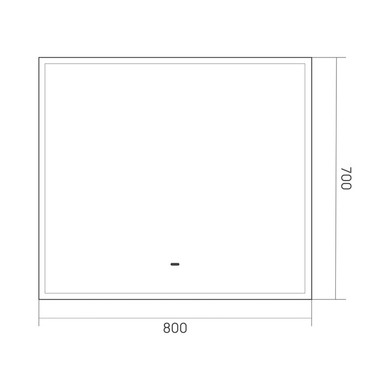 Зеркало EQUIL Mirage LED 80 с подсветкой, серый муар