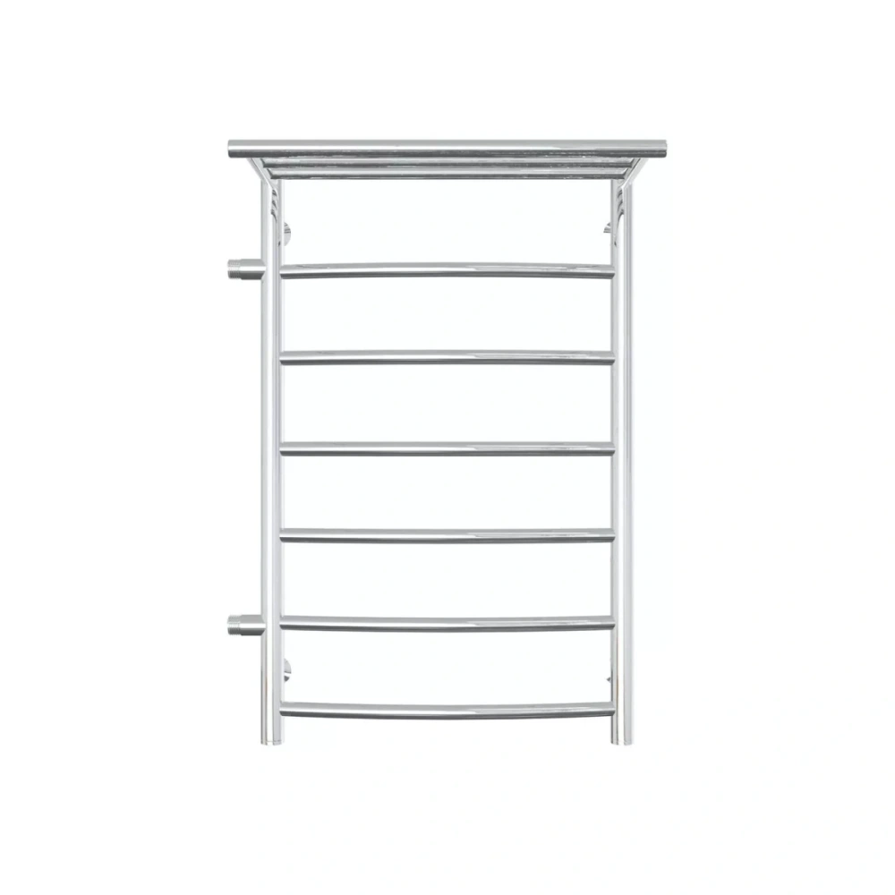 Полотенцесушитель водяной Laris Классик П7 500х800 L МЦ 500-1, боковой, с полкой, хром от магазина Vanna-Vanna.ru!