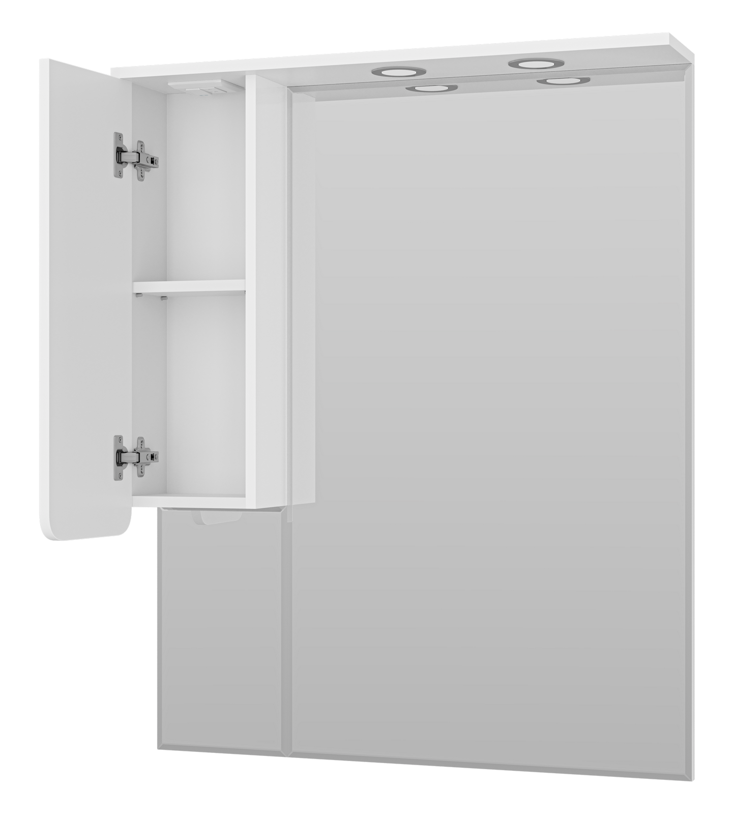 Зеркало-шкаф Misty Чегет 85 L, белый