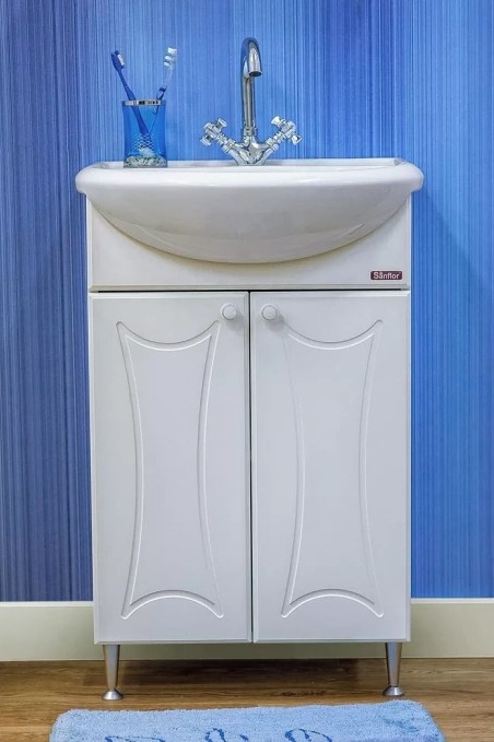Тумба Sanflor Карина 55 с раковиной Уют 55