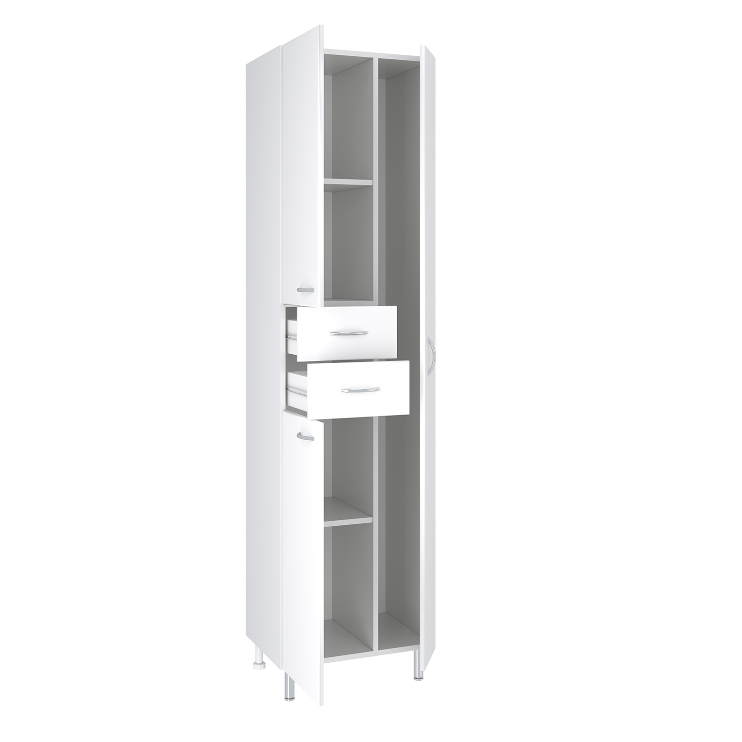 Пенал Runo 50 напольный, R, белый