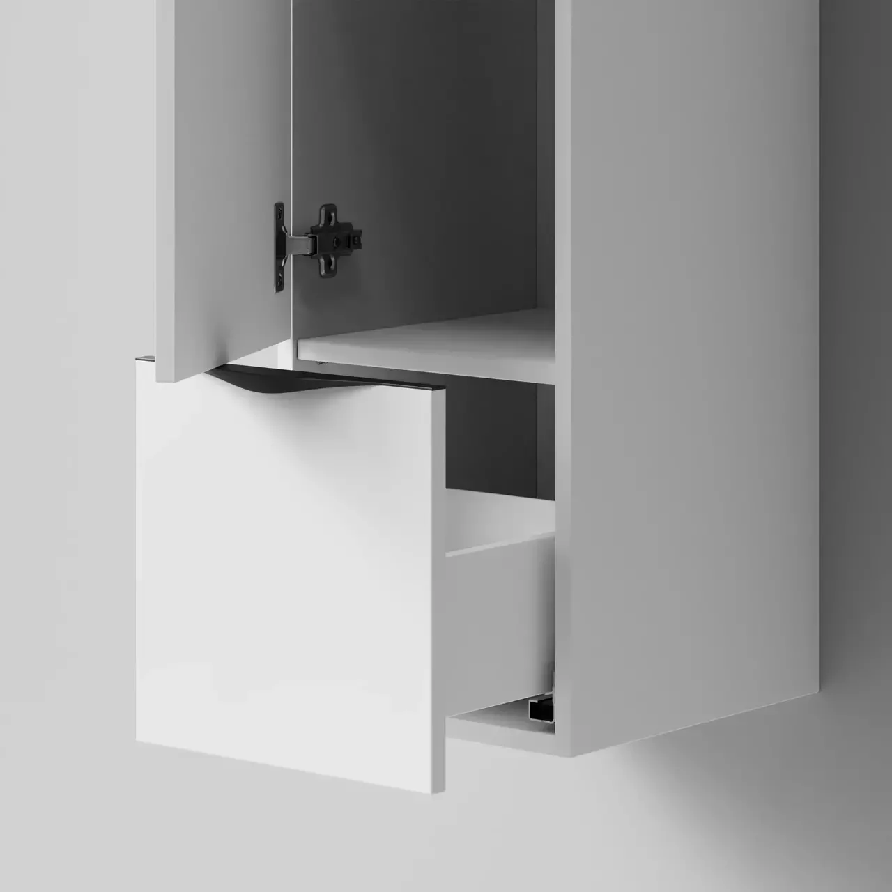 Пенал Vod-ok Марко 30 R/L 1 дверь с ящиком, подвесной, белый + 13 цветов, ручка хром или черный от магазина Vanna-Vanna.ru!