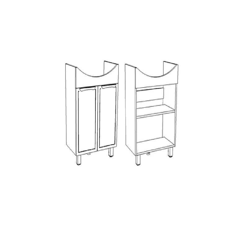 Тумба с раковиной Corozo Монро 60 напольная, белая