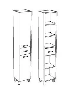 Пенал Corozo Верона 35 R напольный, лайн