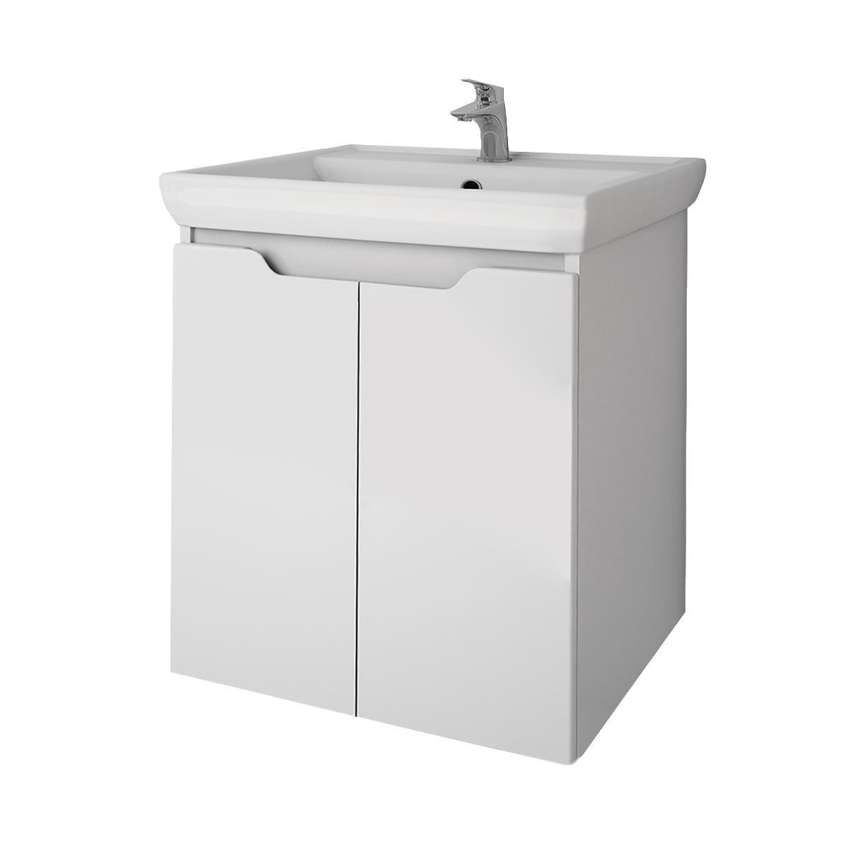 Тумба с раковиной напольная Dreja Q Plus (D) 55 см, белый