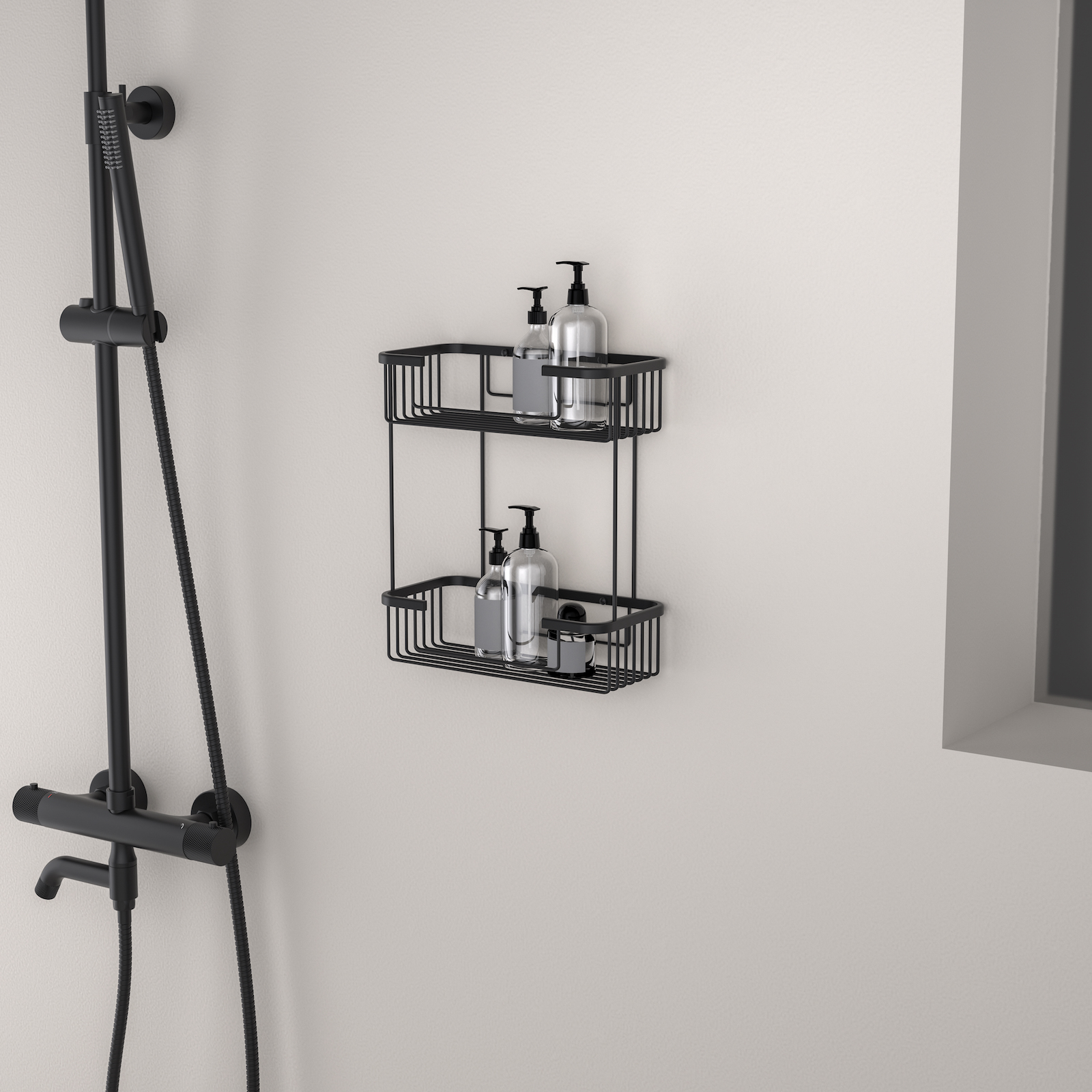 Полка двойная Timo Saona 13083/03 черный