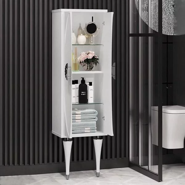 Пенал Opadiris Ибица 50 напольный, белый, серебро