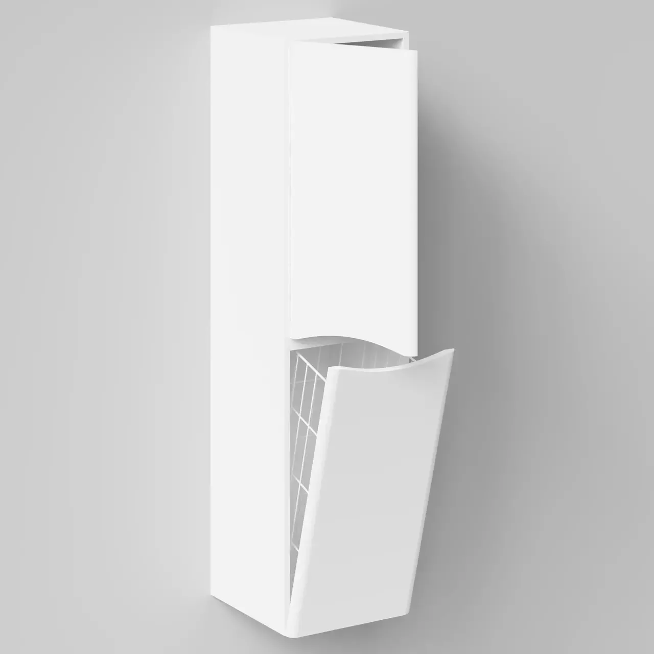 Пенал Vod-ok Адель 35 L/R, 2 двери, подвесной, с корзиной, белый + 13 цветов