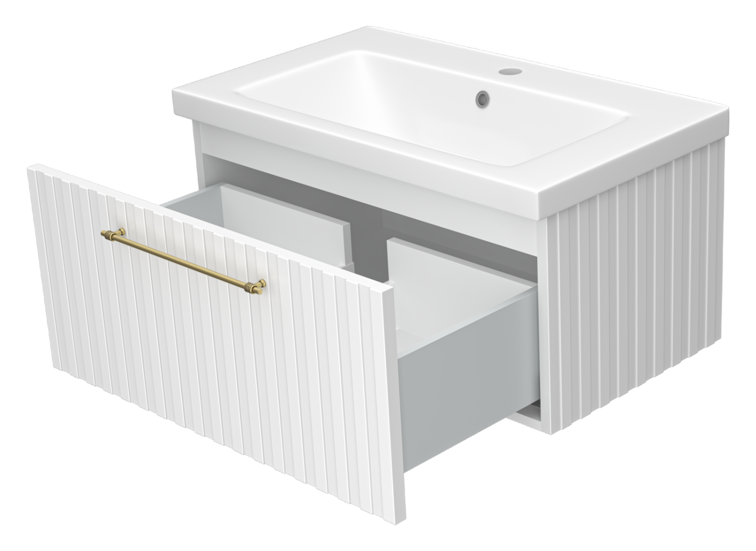 Тумба с раковиной Brevita Alicante 80 подвесная, белый