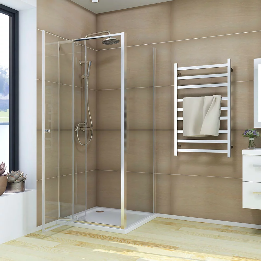 Душевой угол Veconi Rovigo RV-026, 900х700х1950, хром, стекло прозрачное