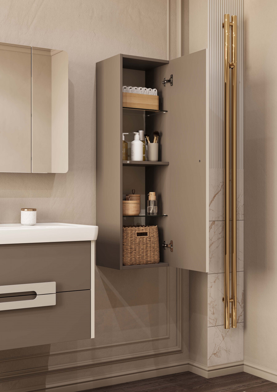 Пенал Aquaton Ар-Деко 30 L/R подвесной, кашемир