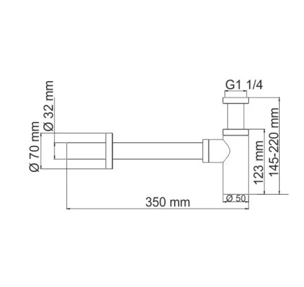 Сифон для раковины WasserKraft A094 черный Soft-touch