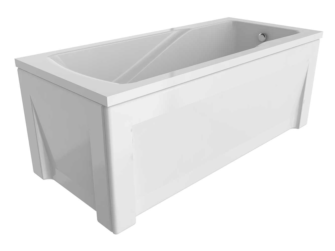 Комплект (3в1) Акриловая ванна TIMO HELLA1575 150*75*63+Каркас + Слив-перелив