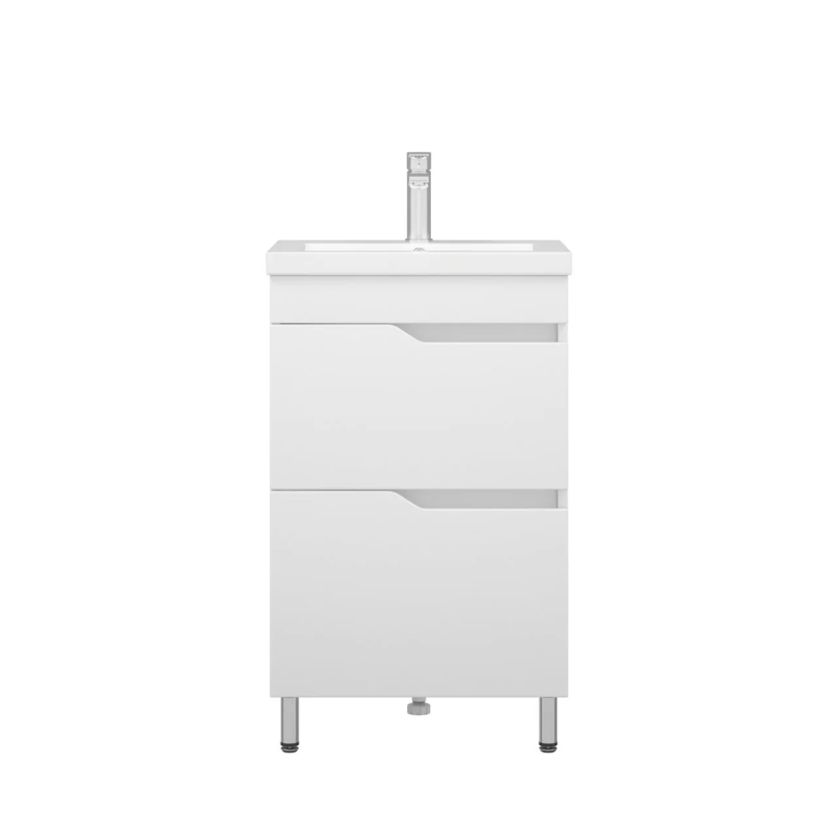 Тумба напольная Corozo Теона 50 Z2 с раковиной Сомо 50, белый