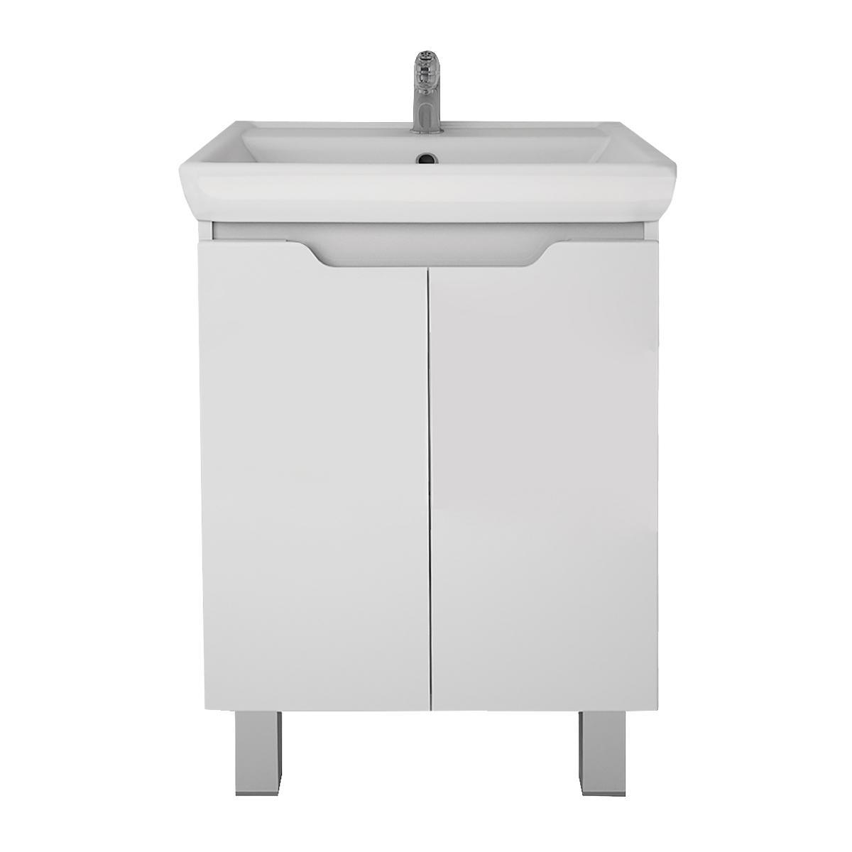 Тумба с раковиной подвесная Dreja Q Plus (D) 55 см, белый