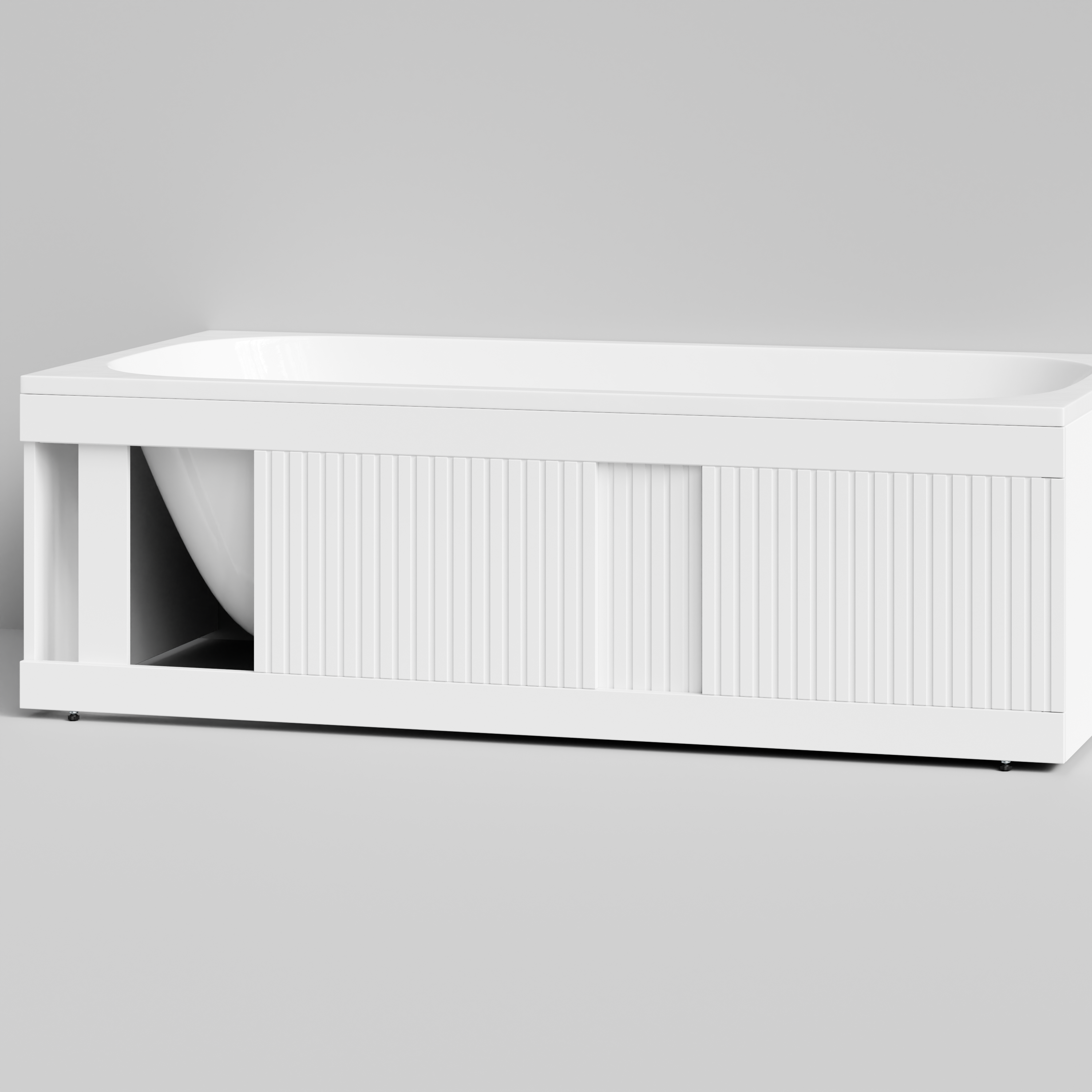 Экран под ванну Vod-ok Тач 170 раздвижной белый + 15 цветов