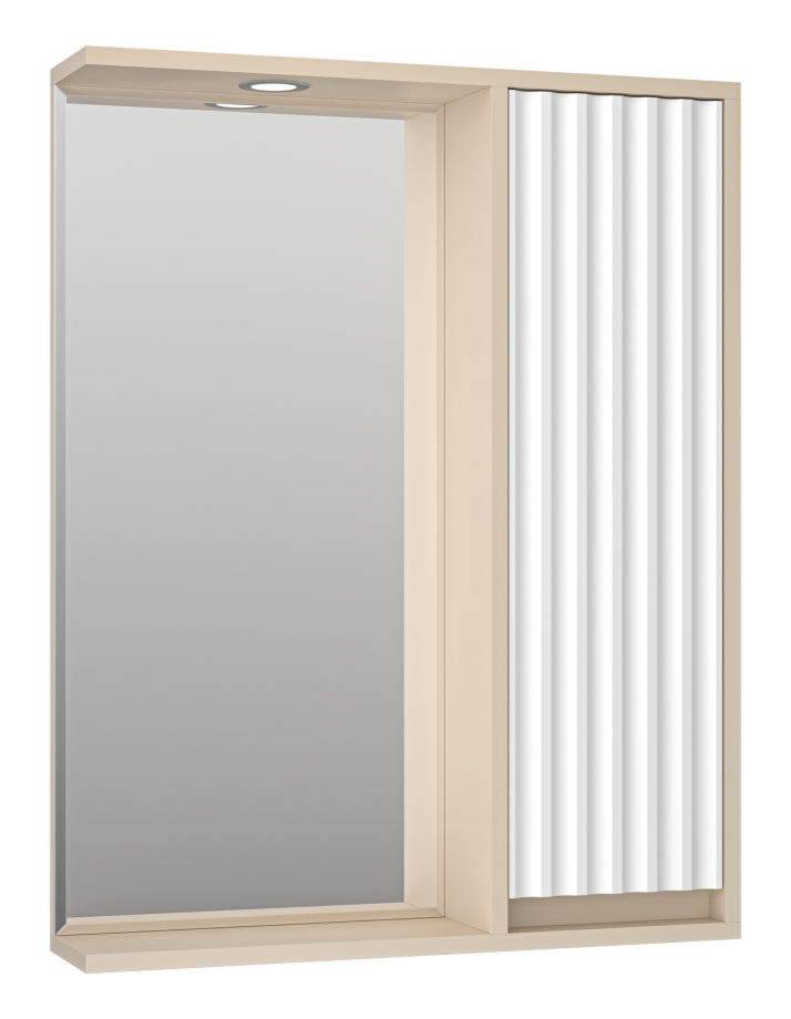 Зеркало-шкаф Brevita Balaton 65 R, белый/бежевый