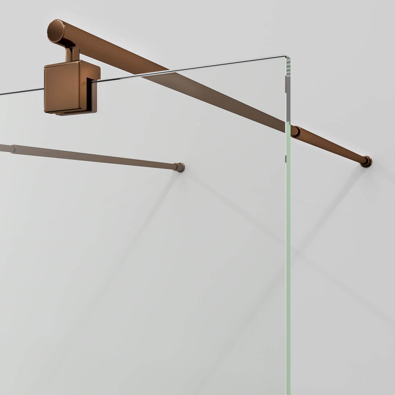 Душевая перегородка WasserKRAFT Vechte 60W39RG розовое золото