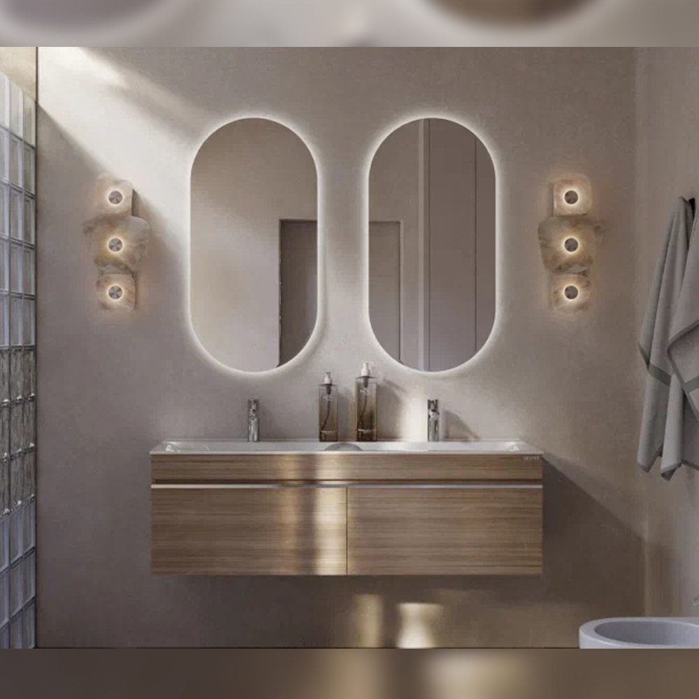 Тумба с раковиной подвесная Velvex Pulsus tp.PUL.PUL.140.2Y дуб сонома, 140 см