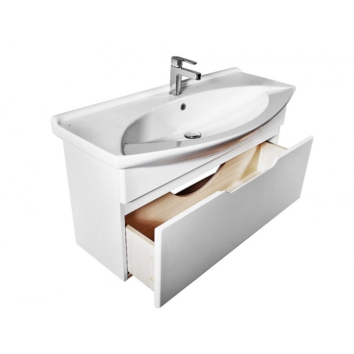 Тумба с раковиной подвесная Dreja Laguna 65 см, белый