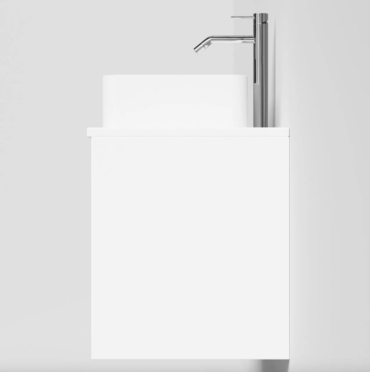 Тумба подвесная Vod-ok Соло 100 с раковиной Олимпия 560, белый + 7 цветов от магазина Vanna-Vanna.ru!